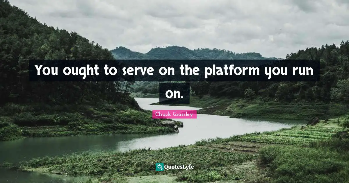 You ought to serve on the platform you run on.