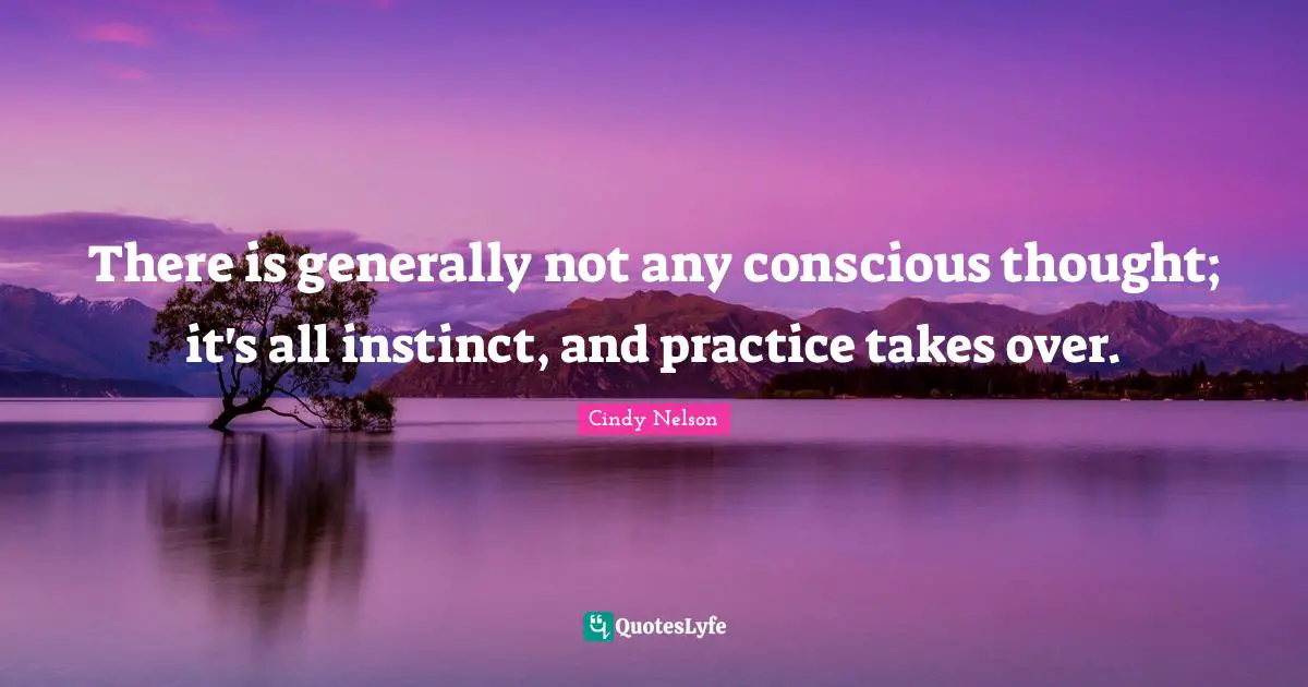 There is generally not any conscious thought; it's all instinct, and practice takes over.