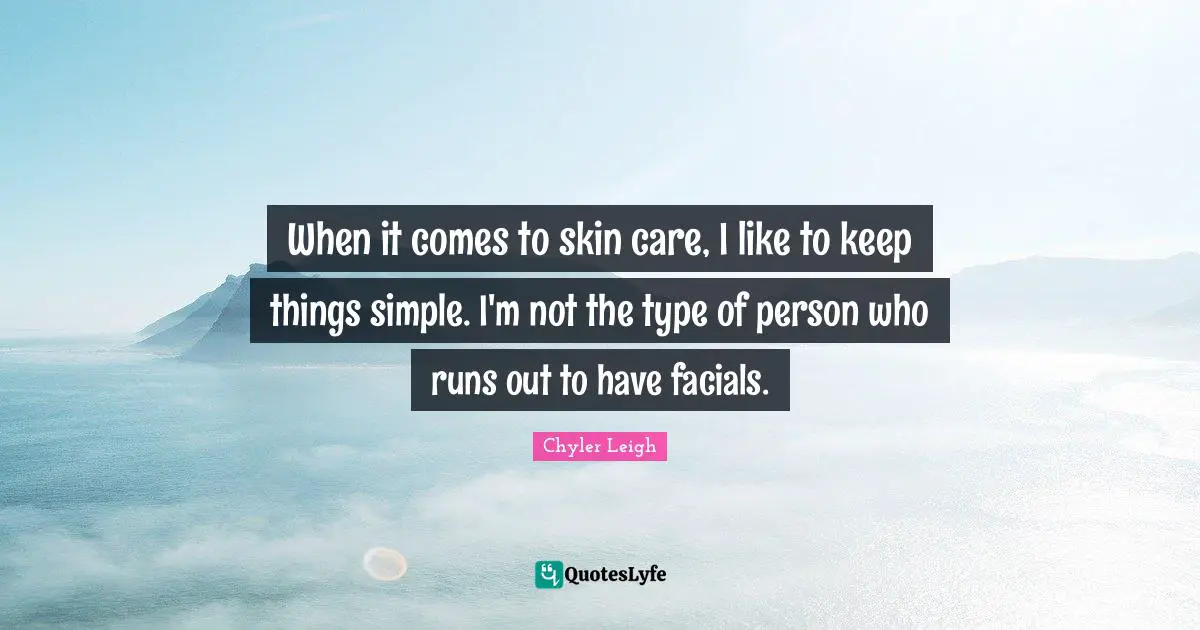 When it comes to skin care, I like to keep things simple. I'm not the type of person who runs out to have facials.