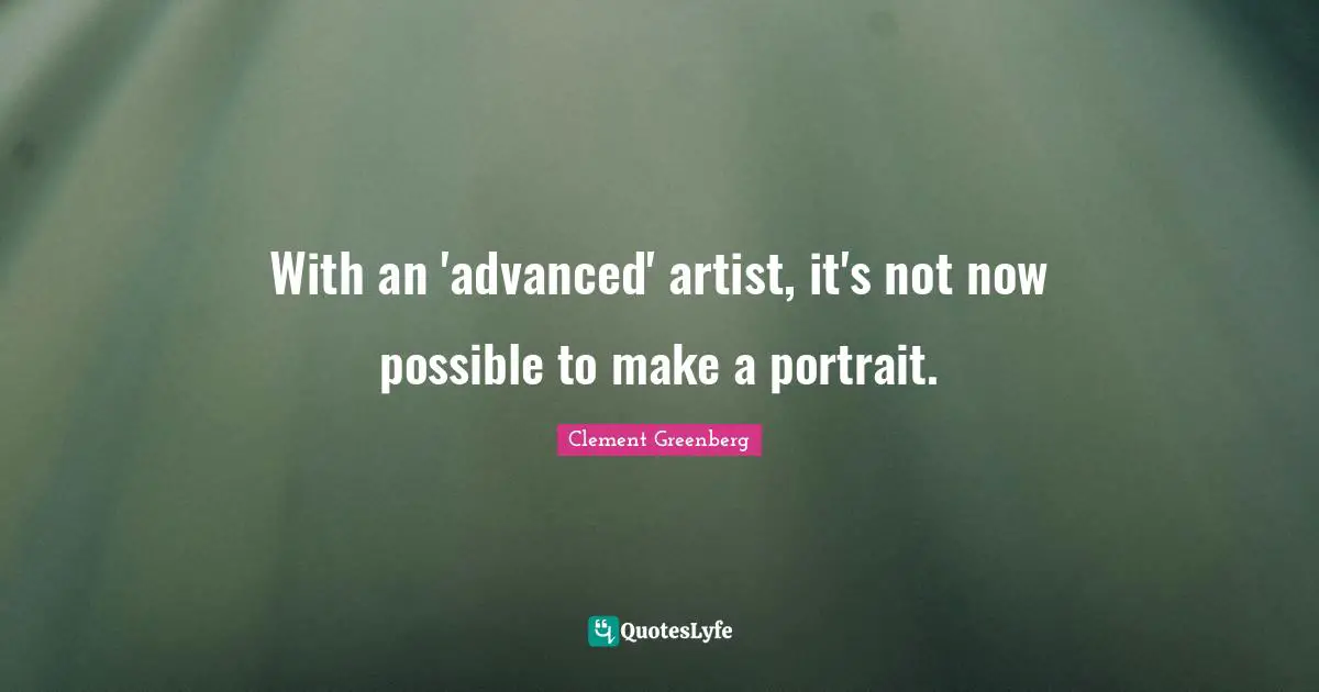With an 'advanced' artist, it's not now possible to make a portrait.