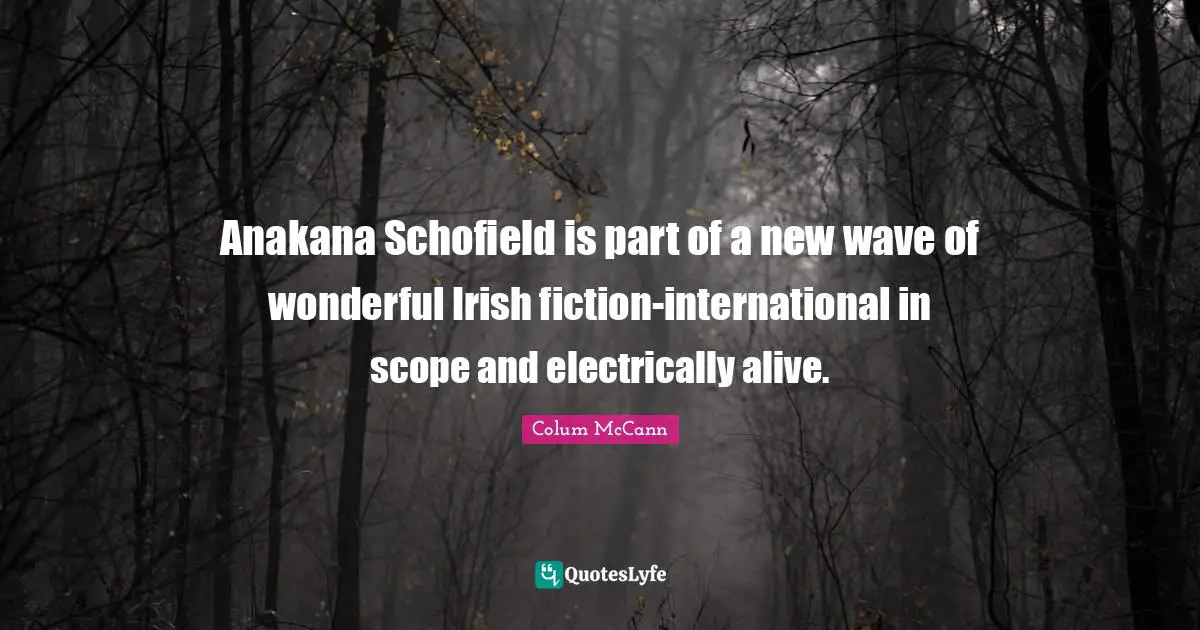 Anakana Schofield is part of a new wave of wonderful Irish fiction-international in scope and electrically alive.