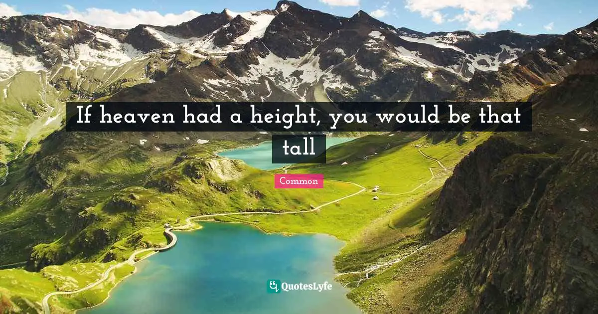 Tall Quotes: "If heaven had a height, you would be that tall"