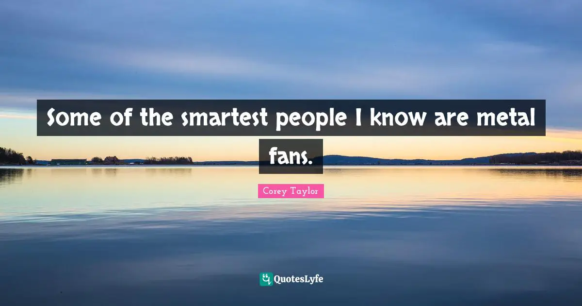Some of the smartest people I know are metal fans.