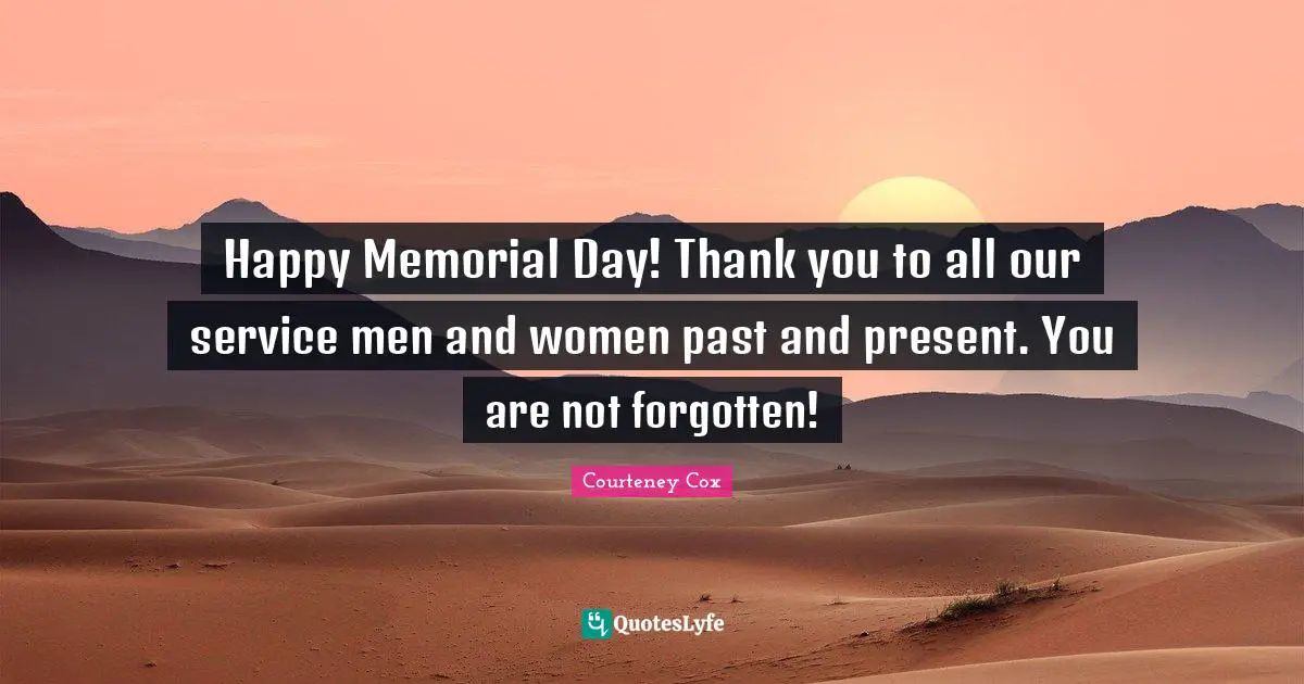 Happy Memorial Day! Thank you to all our service men and women past and present. You are not forgotten!