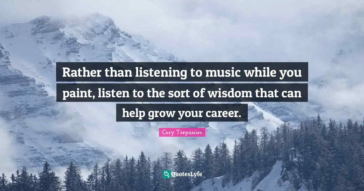 Rather than listening to music while you paint, listen to the sort of wisdom that can help grow your career.