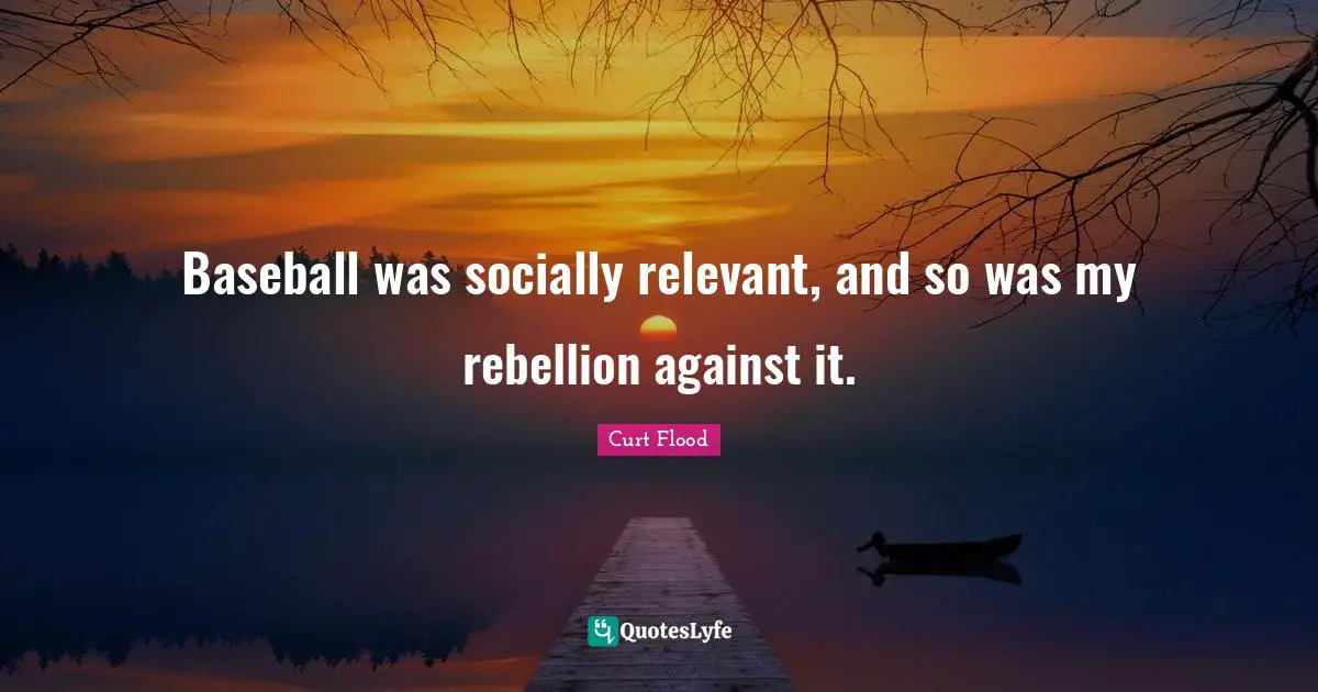 Baseball was socially relevant, and so was my rebellion against it.