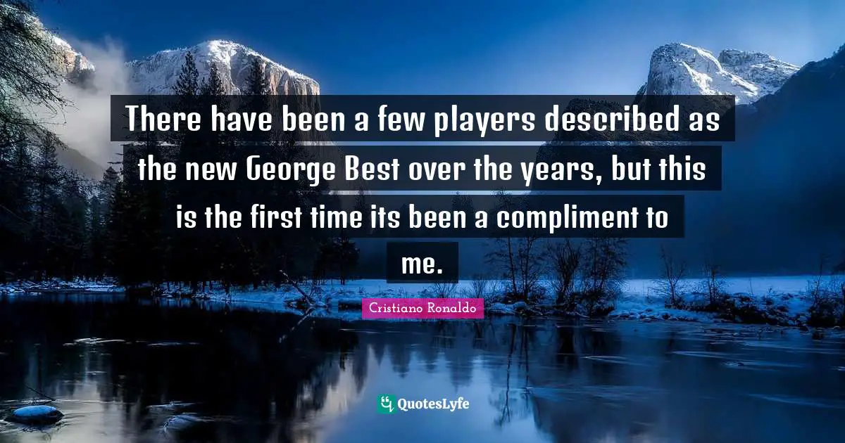 There have been a few players described as the new George Best over the years, but this is the first time its been a compliment to me.