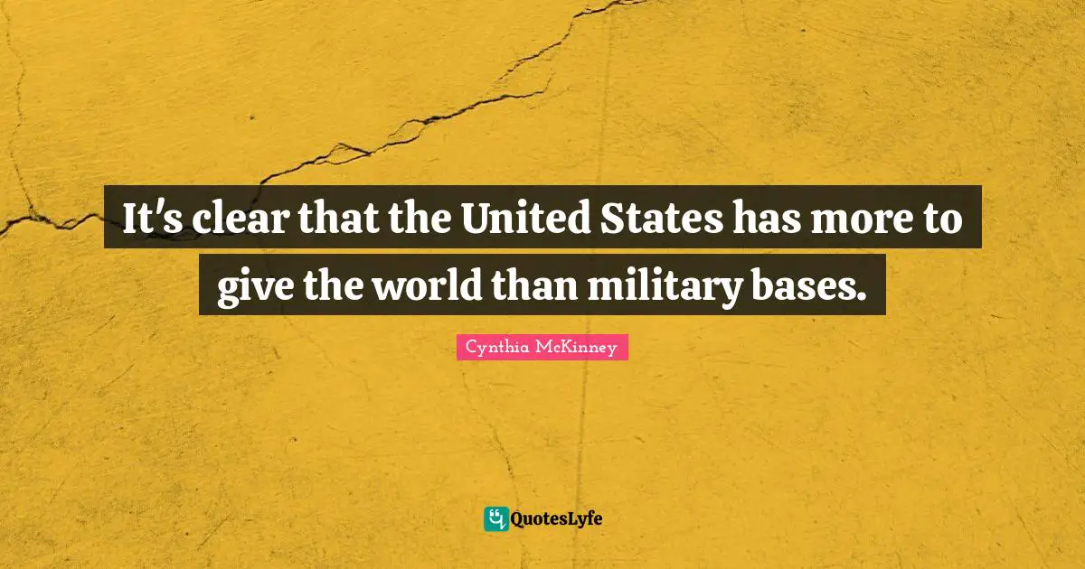 It's clear that the United States has more to give the world than military bases.
