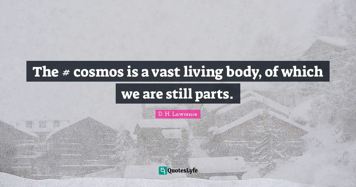 The #‎ cosmos is a vast living body, of which we are still parts.