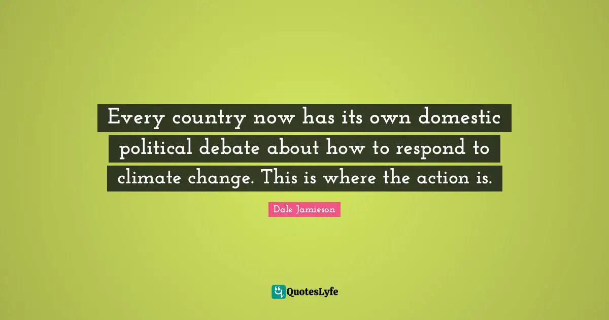 Every country now has its own domestic political debate about how to respond to climate change. This is where the action is.