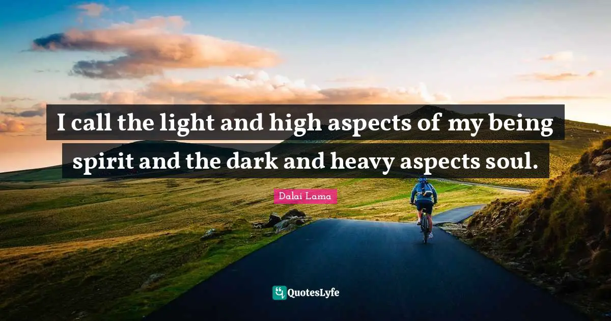 I call the light and high aspects of my being spirit and the dark and heavy aspects soul.