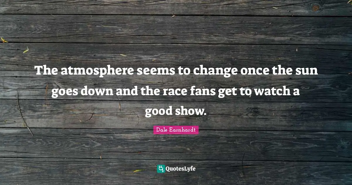 The atmosphere seems to change once the sun goes down and the race fans get to watch a good show.