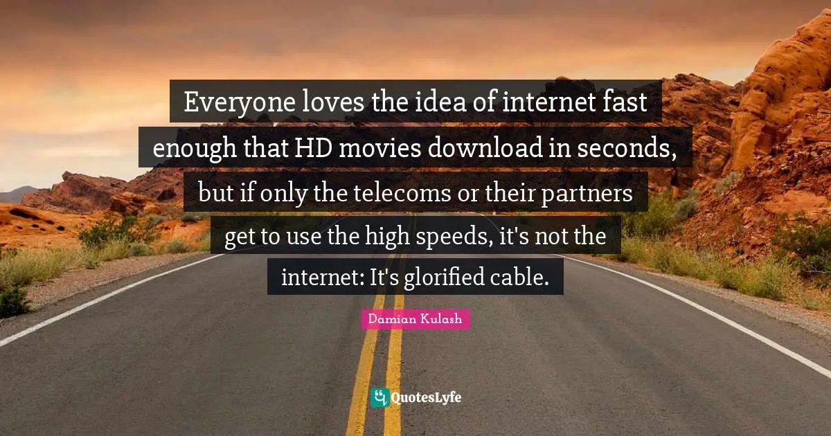 Everyone loves the idea of internet fast enough that HD movies download in seconds, but if only the telecoms or their partners get to use the high speeds, it's not the internet: It's glorified cable.