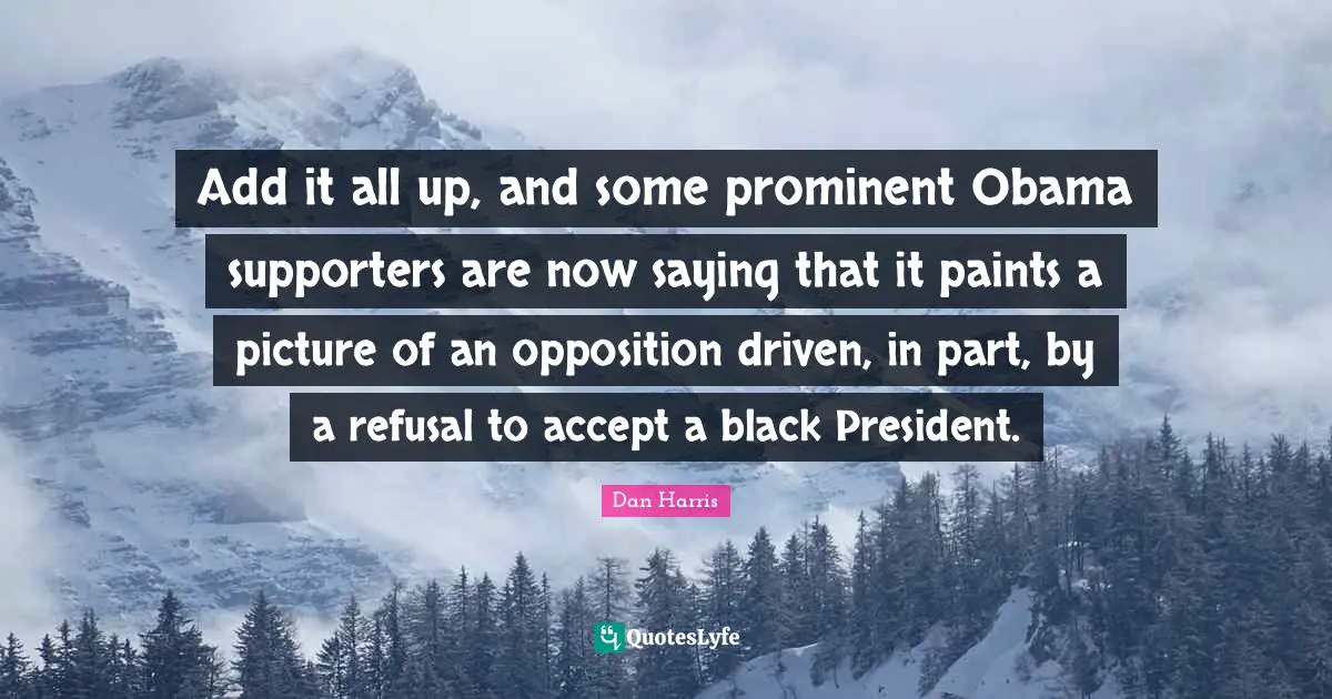 Add it all up, and some prominent Obama supporters are now saying that it paints a picture of an opposition driven, in part, by a refusal to accept a black President.