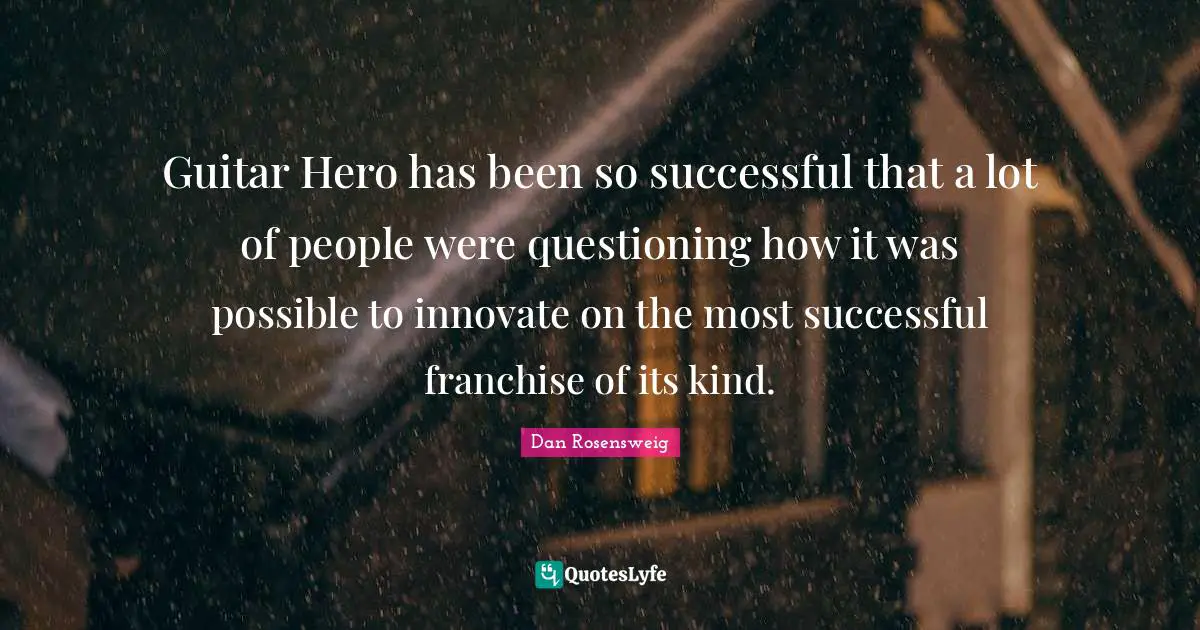 Guitar Hero has been so successful that a lot of people were questioning how it was possible to innovate on the most successful franchise of its kind.
