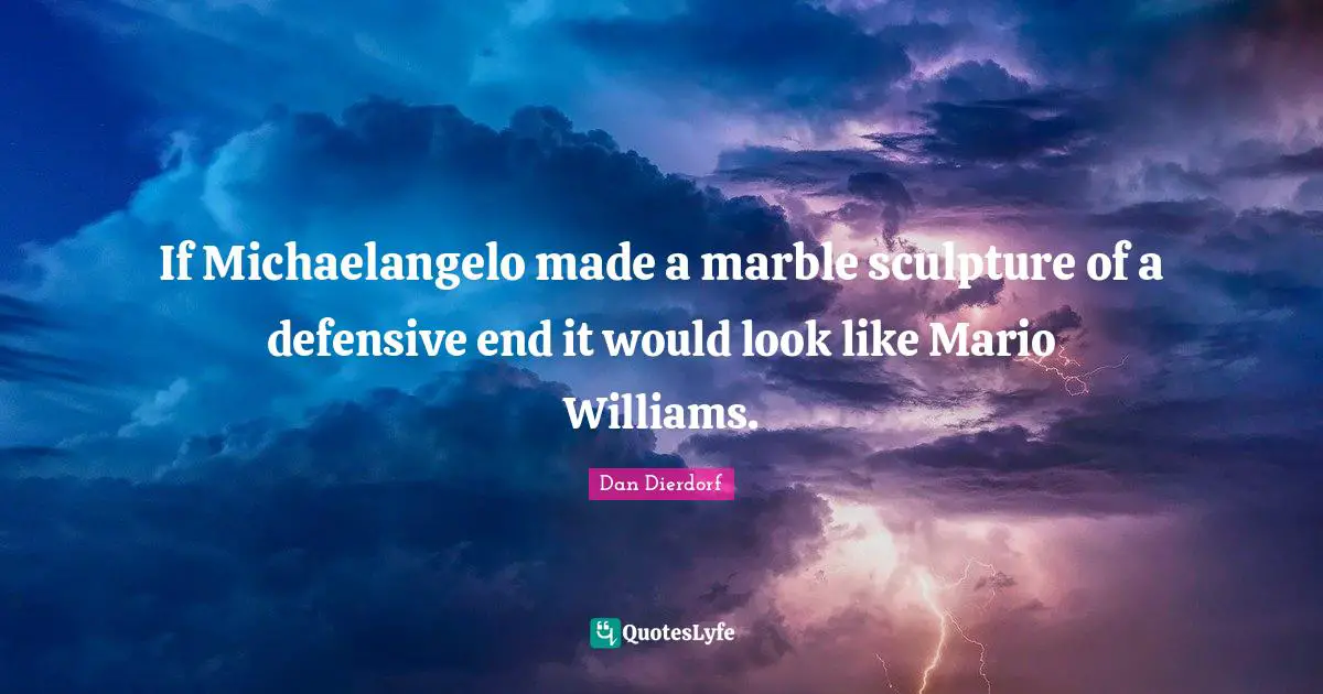 If Michaelangelo made a marble sculpture of a defensive end it would look like Mario Williams.