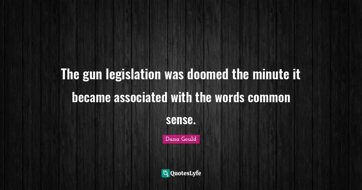 The gun legislation was doomed the minute it became associated with the words common sense.