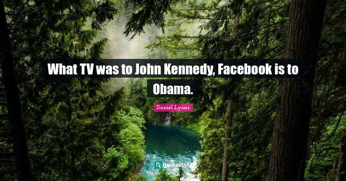 What TV was to John Kennedy, Facebook is to Obama.