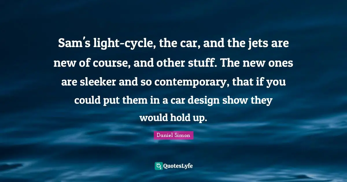 Sam's light-cycle, the car, and the jets are new of course, and other stuff. The new ones are sleeker and so contemporary, that if you could put them in a car design show they would hold up.