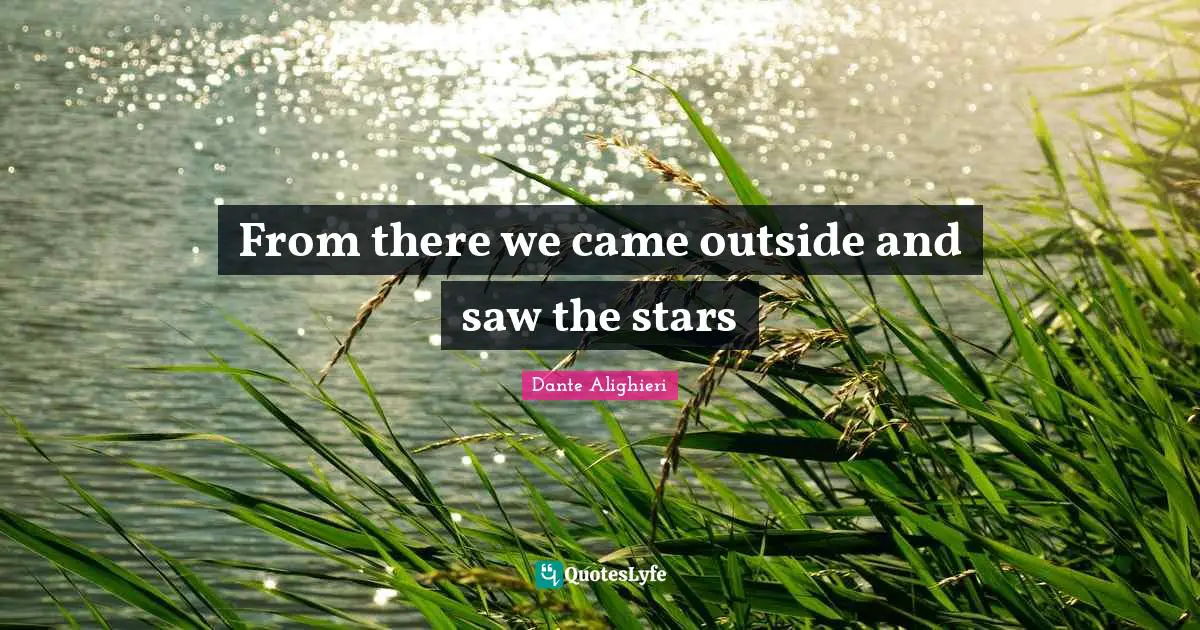 From there we came outside and saw the stars