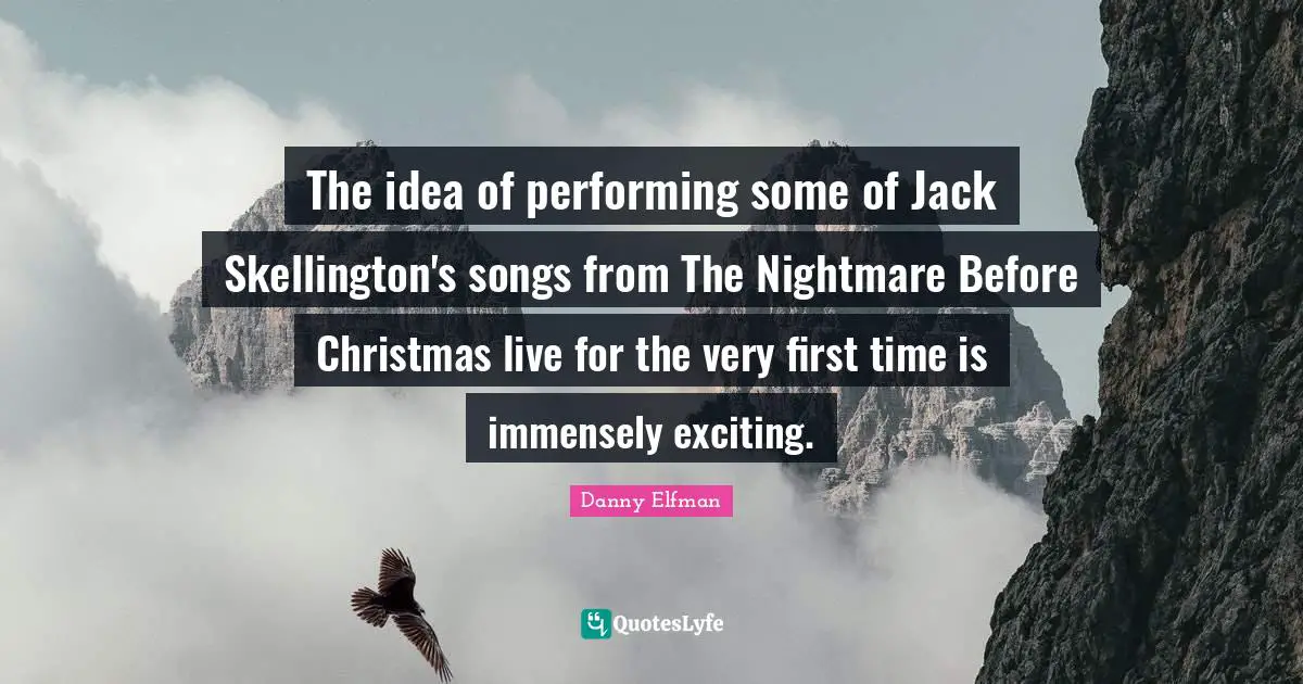 The idea of performing some of Jack Skellington's songs from The Nightmare Before Christmas live for the very first time is immensely exciting.