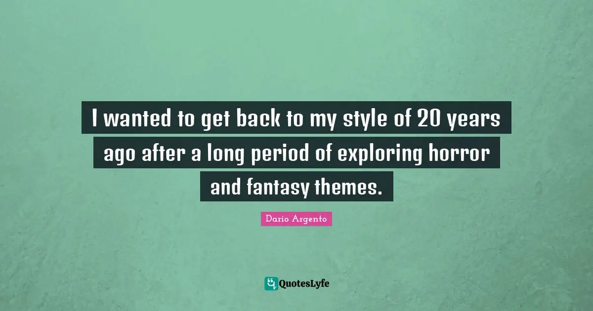 I wanted to get back to my style of 20 years ago after a long period of exploring horror and fantasy themes.