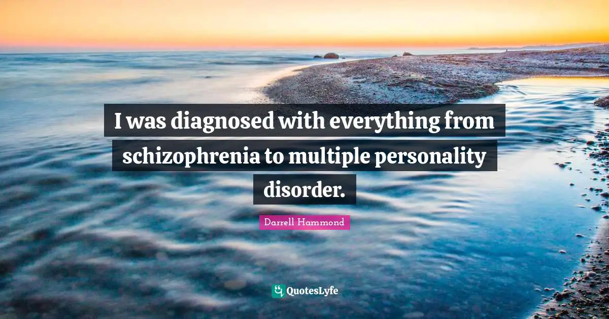 I was diagnosed with everything from schizophrenia to multiple personality disorder.