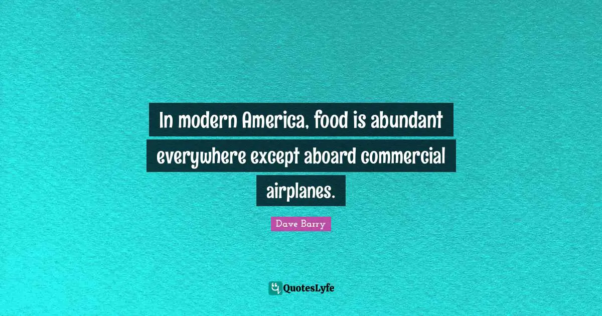 In modern America, food is abundant everywhere except aboard commercial airplanes.