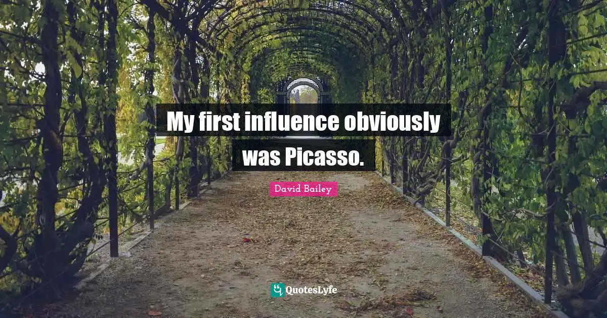 My first influence obviously was Picasso.
