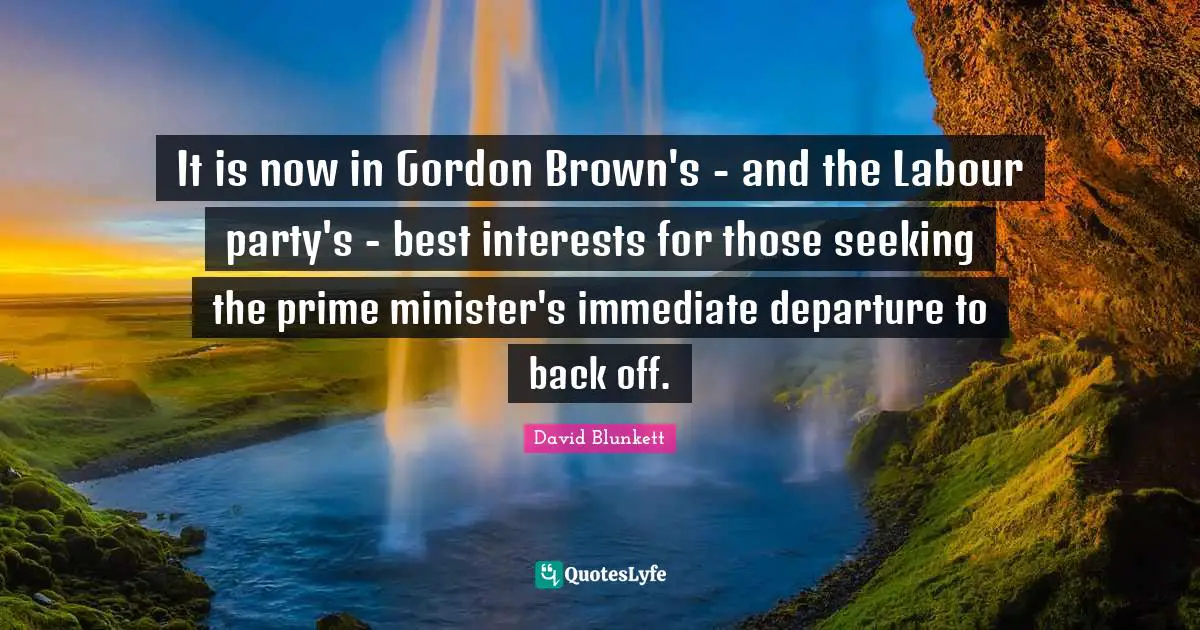 It is now in Gordon Brown's - and the Labour party's - best interests for those seeking the prime minister's immediate departure to back off.