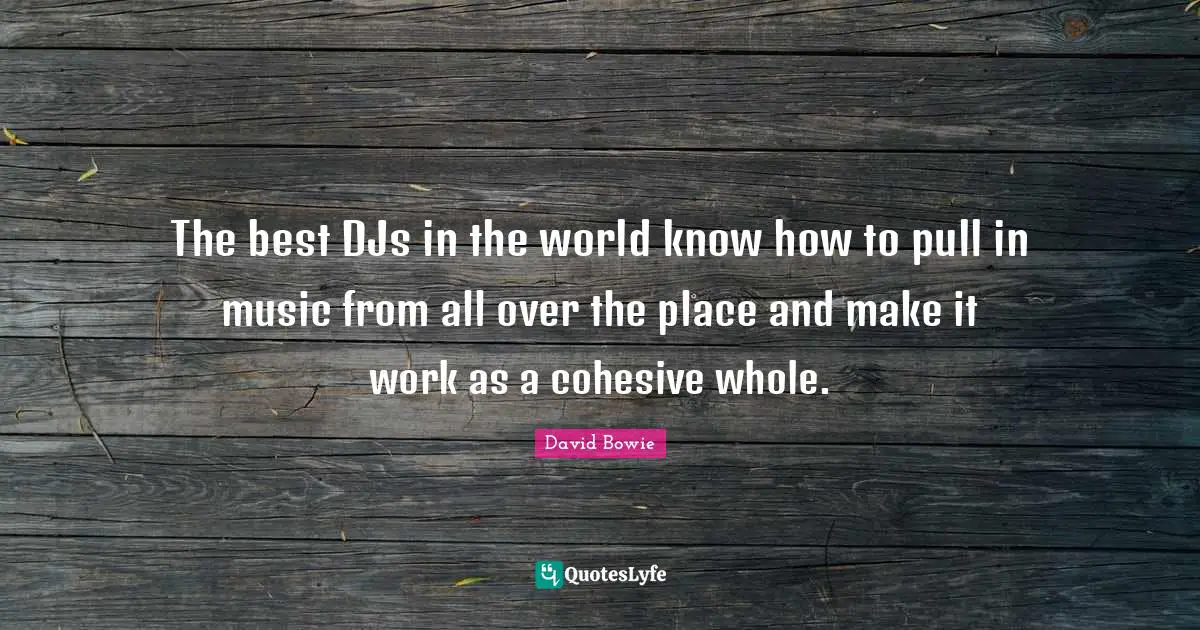 The best DJs in the world know how to pull in music from all over the place and make it work as a cohesive whole.