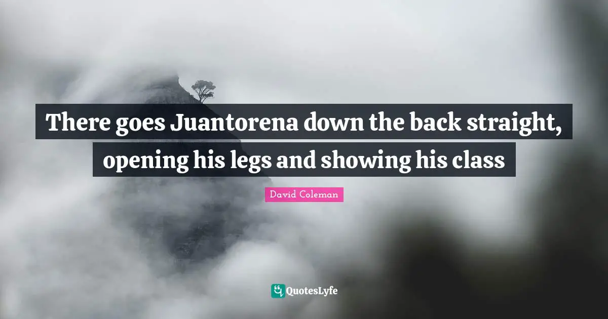 There goes Juantorena down the back straight, opening his legs and showing his class