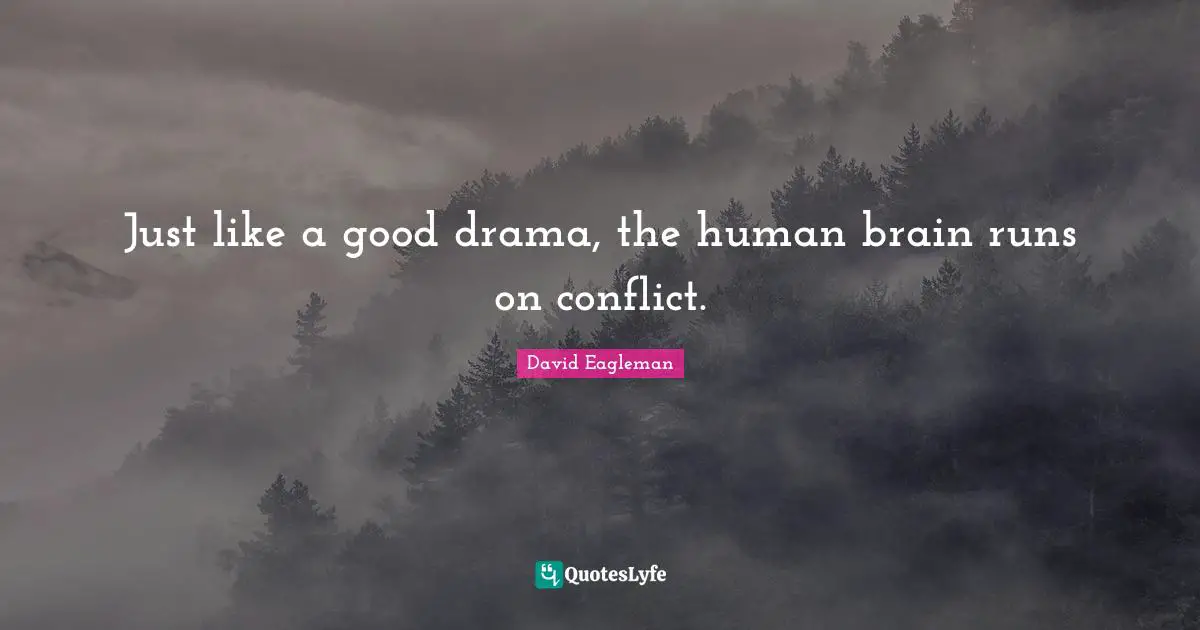 Just like a good drama, the human brain runs on conflict.