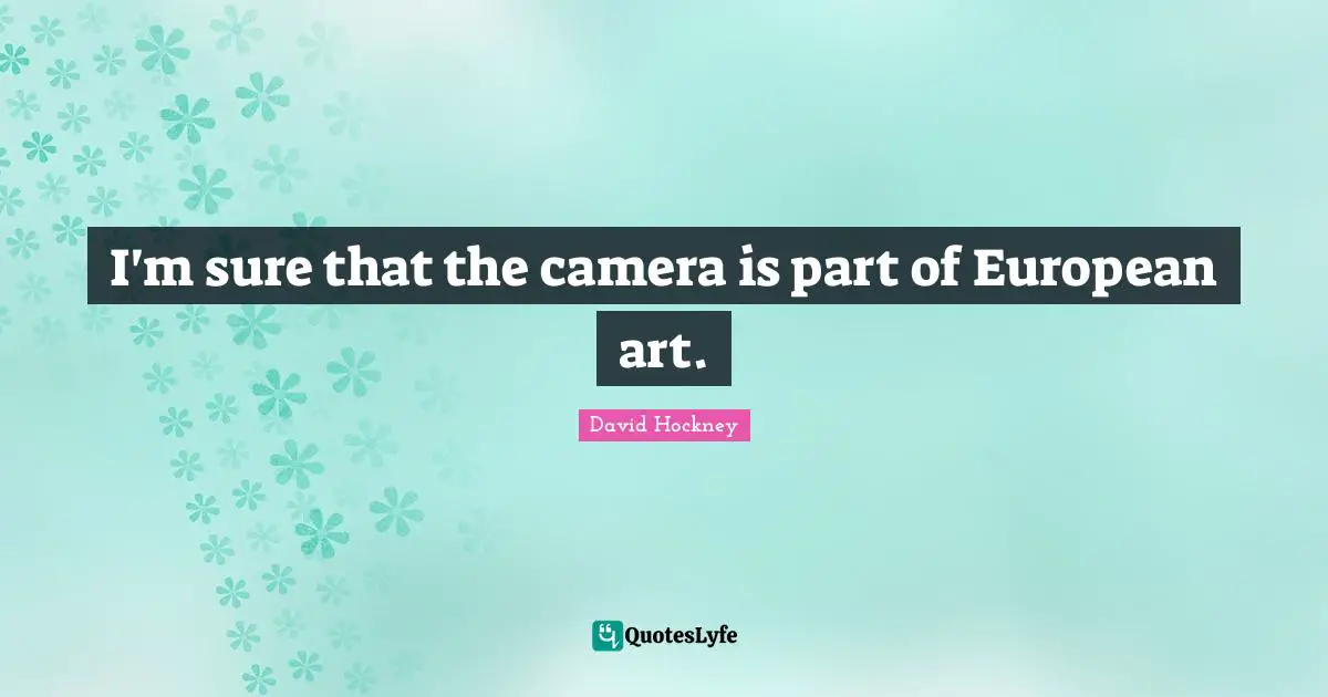 I'm sure that the camera is part of European art.