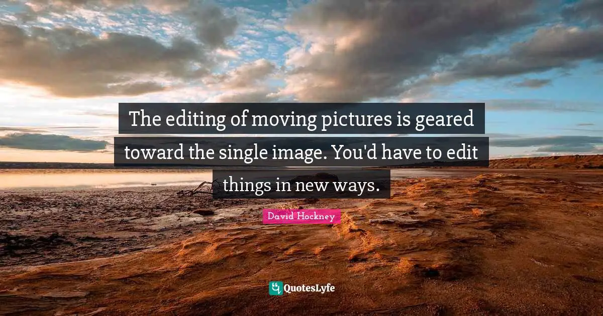 The editing of moving pictures is geared toward the single image. You'd have to edit things in new ways.