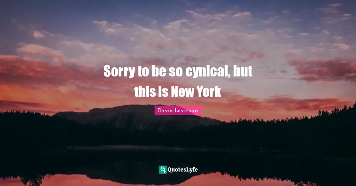 Sorry to be so cynical, but this is New York