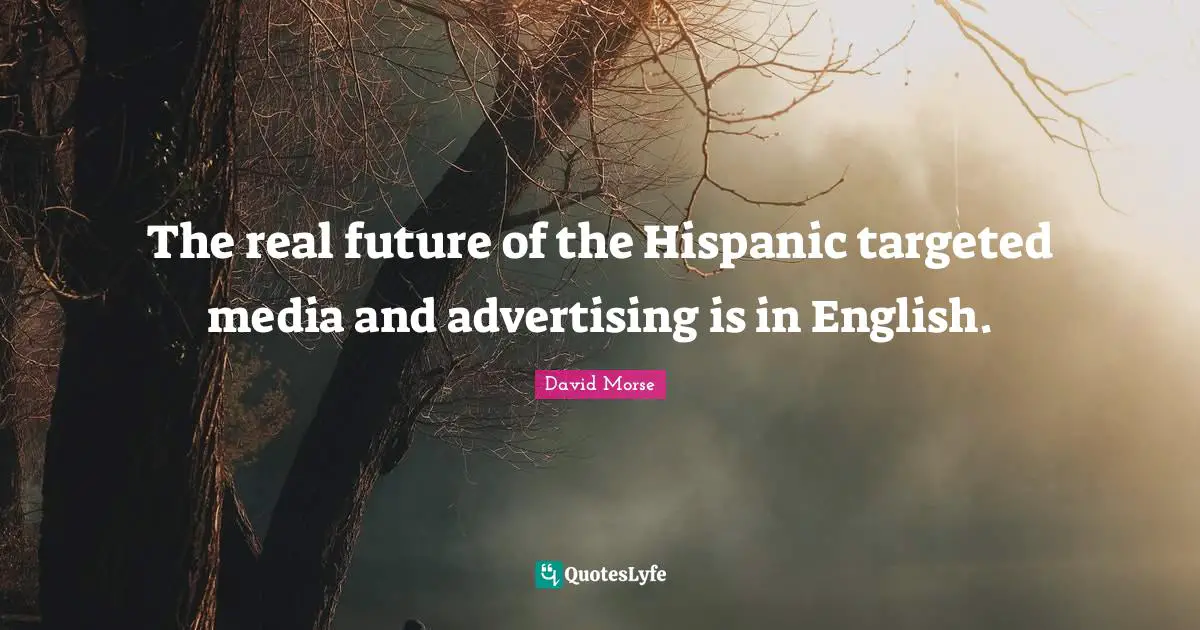 The real future of the Hispanic targeted media and advertising is in English.