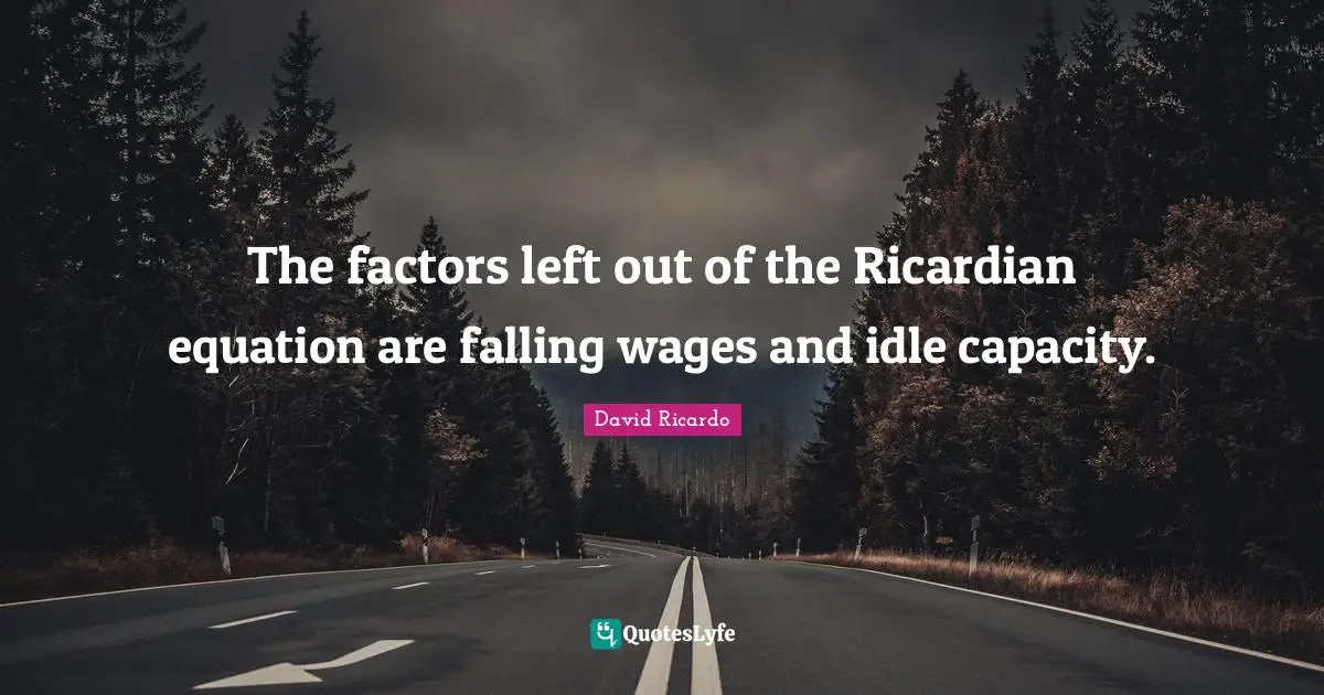 The factors left out of the Ricardian equation are falling wages and idle capacity.