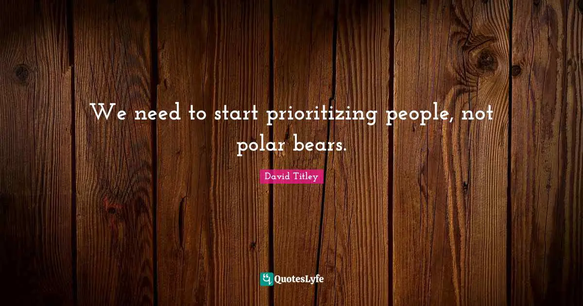 We need to start prioritizing people, not polar bears.