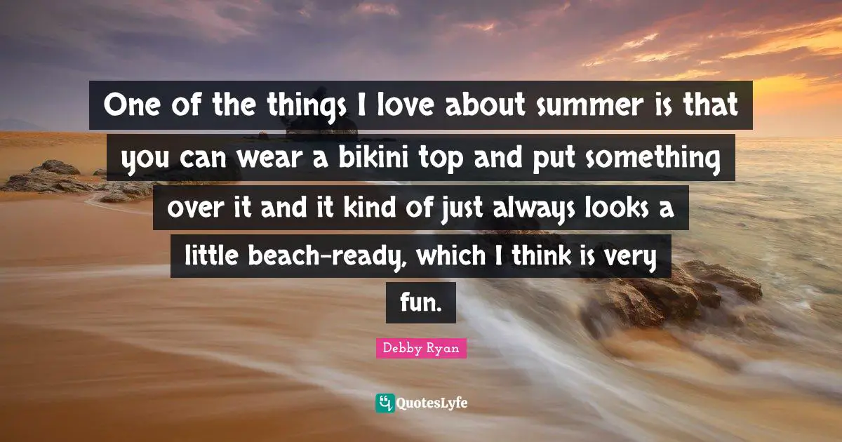 One of the things I love about summer is that you can wear a bikini top and put something over it and it kind of just always looks a little beach-ready, which I think is very fun.