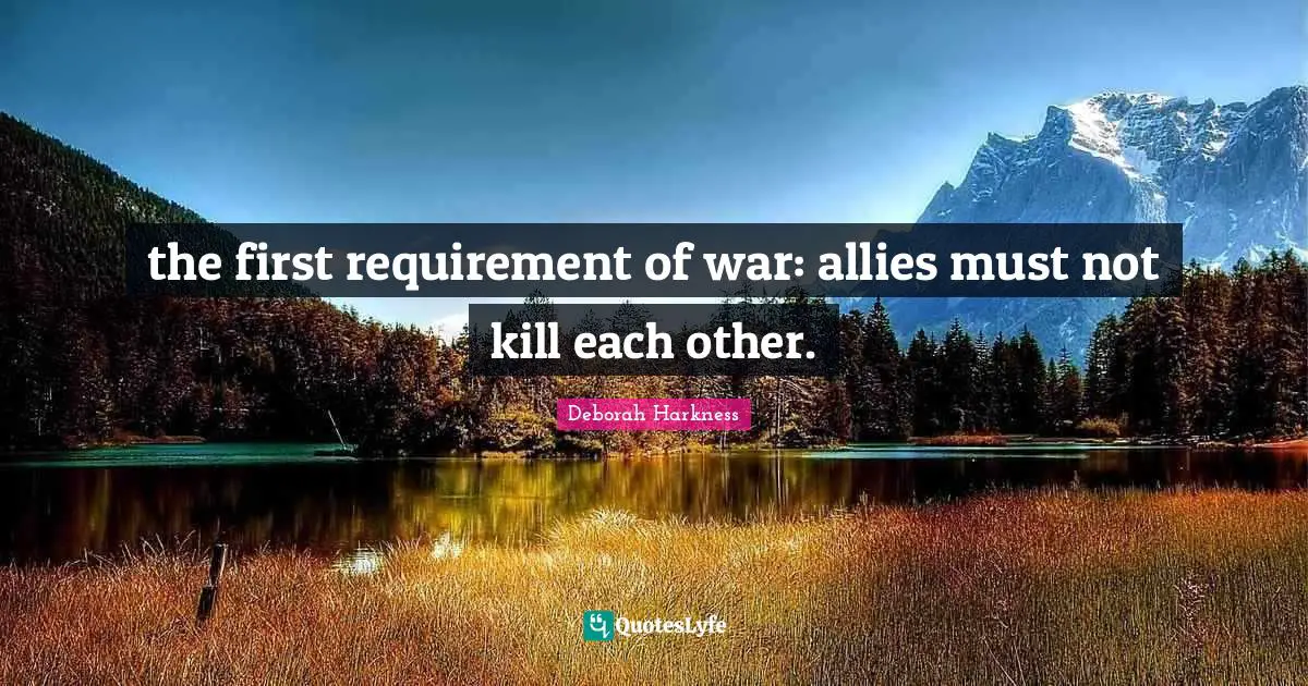 the first requirement of war: allies must not kill each other.
