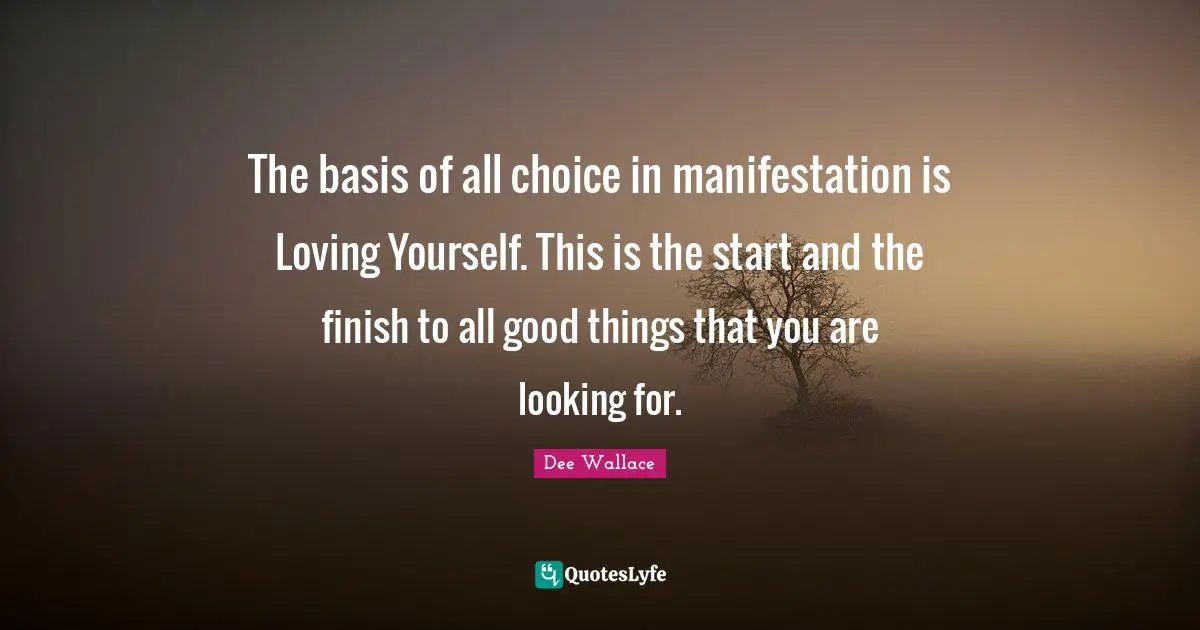 The basis of all choice in manifestation is Loving Yourself. This is the start and the finish to all good things that you are looking for.