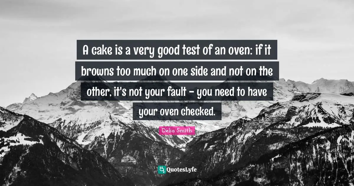 A cake is a very good test of an oven: if it browns too much on one side and not on the other, it's not your fault - you need to have your oven checked.