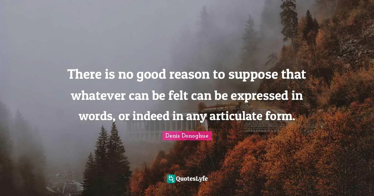 There is no good reason to suppose that whatever can be felt can be expressed in words, or indeed in any articulate form.