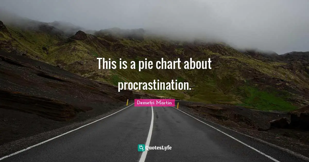 This is a pie chart about procrastination.