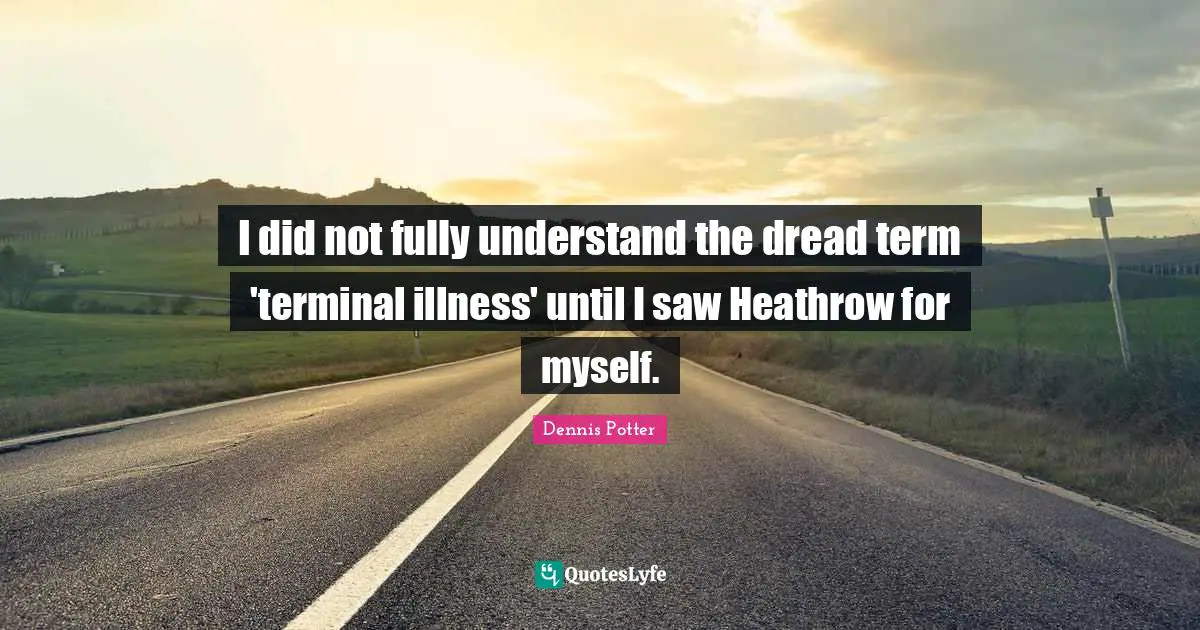 Airports Quotes: "I did not fully understand the dread term 'terminal illness' until I saw Heathrow for myself."