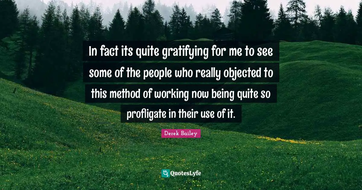 In fact its quite gratifying for me to see some of the people who really objected to this method of working now being quite so profligate in their use of it.
