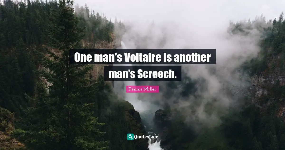 One man's Voltaire is another man's Screech.