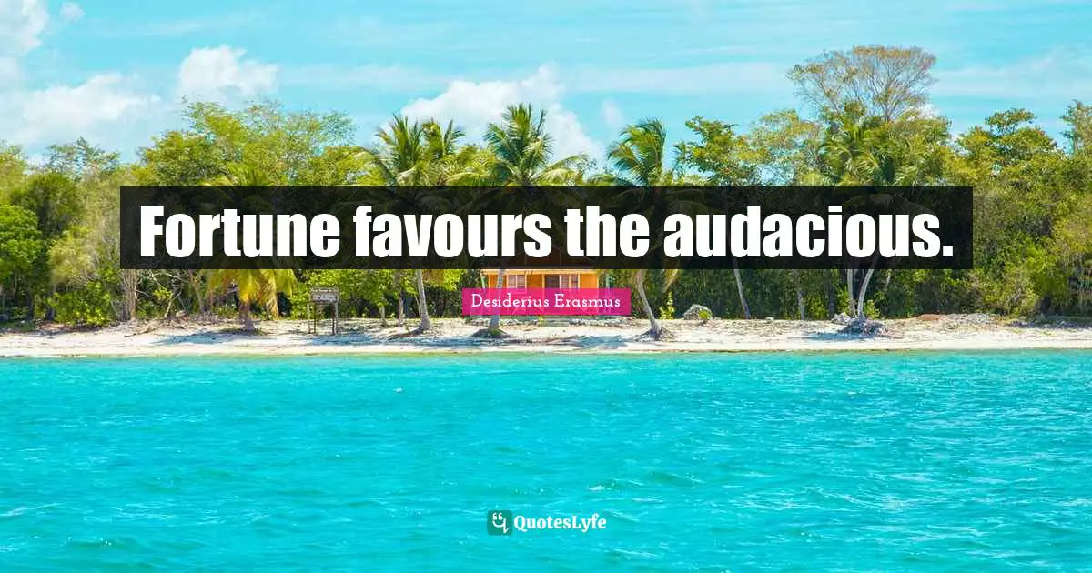Favour Quotes: "Fortune favours the audacious."