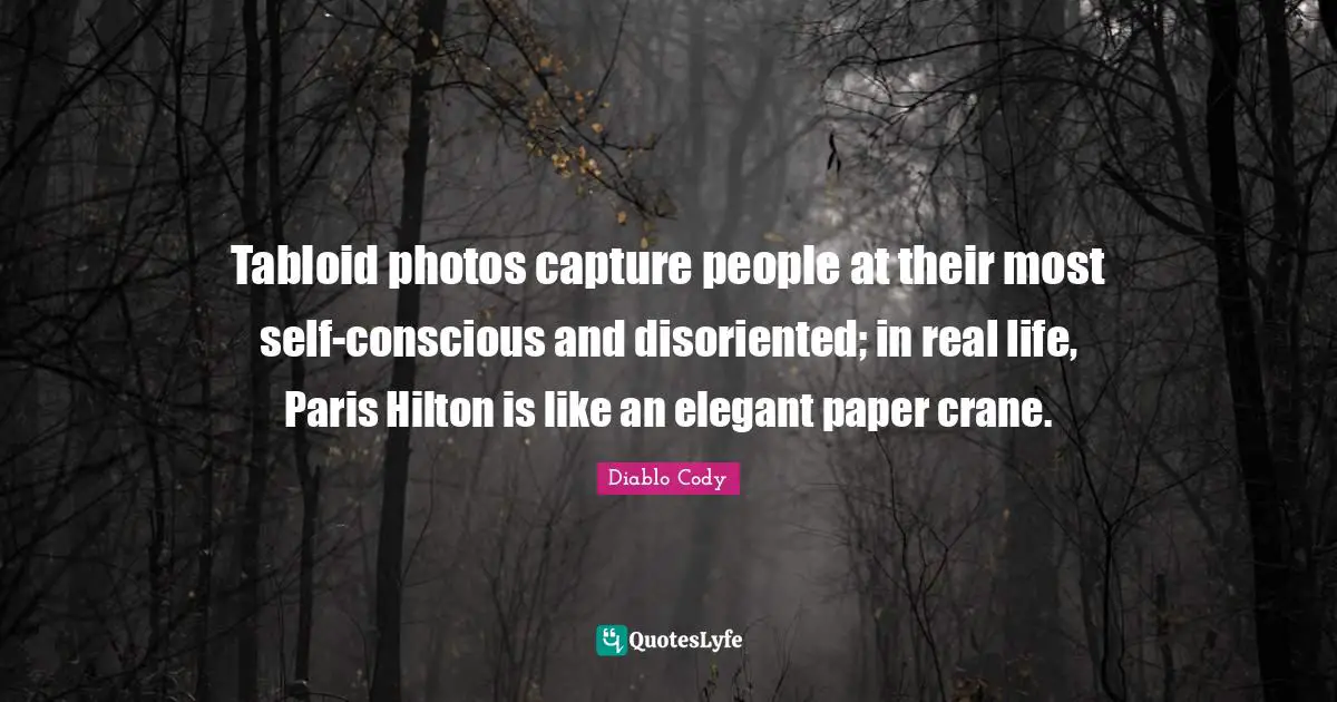 Tabloid photos capture people at their most self-conscious and disoriented; in real life, Paris Hilton is like an elegant paper crane.
